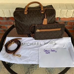 Michael Kors Monogram Kirby Satchel